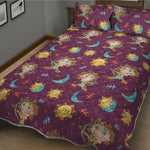 Cute Cartoon Sagittarius Pattern Print Quilt Bed Set