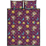 Cute Cartoon Sagittarius Pattern Print Quilt Bed Set