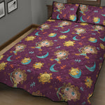 Cute Cartoon Sagittarius Pattern Print Quilt Bed Set