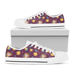 Cute Cartoon Sagittarius Pattern Print White Low Top Shoes