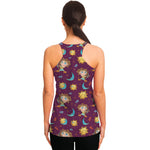 Cute Cartoon Sagittarius Pattern Print Women's Racerback Tank Top