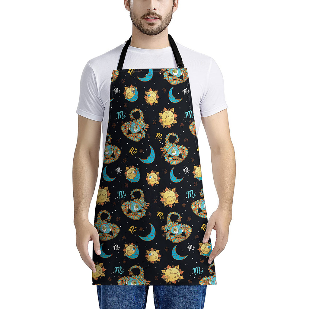 Cute Cartoon Scorpio Pattern Print Apron
