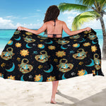 Cute Cartoon Scorpio Pattern Print Beach Sarong Wrap