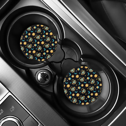 Cute Cartoon Scorpio Pattern Print Car Coasters