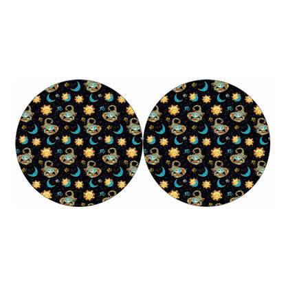 Cute Cartoon Scorpio Pattern Print Car Coasters