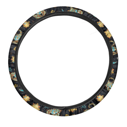 Cute Cartoon Scorpio Pattern Print Car Steering Wheel Cover