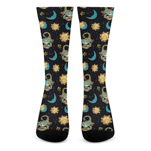 Cute Cartoon Scorpio Pattern Print Crew Socks