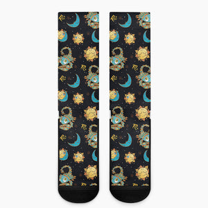 Cute Cartoon Scorpio Pattern Print Crew Socks