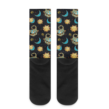 Cute Cartoon Scorpio Pattern Print Crew Socks