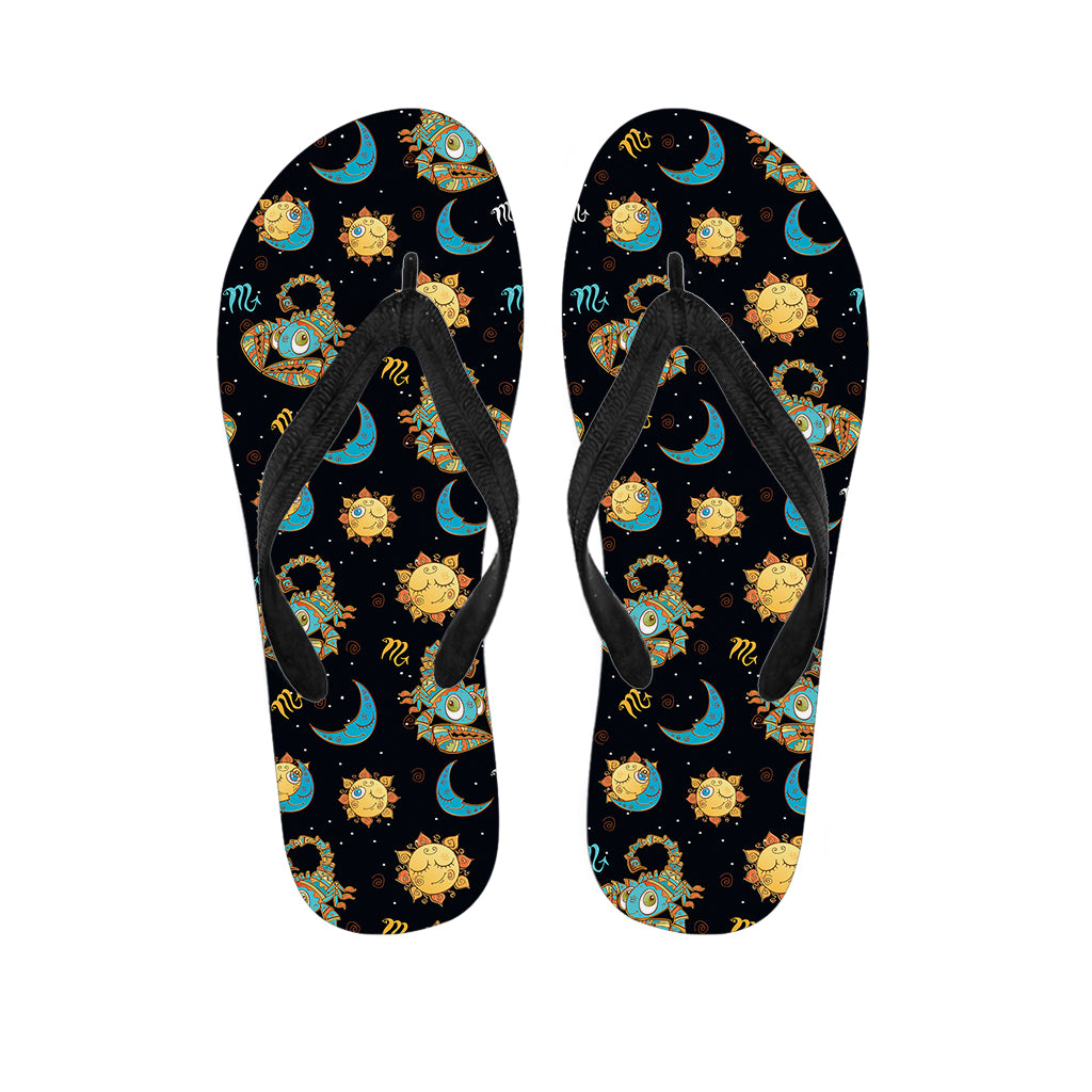 Cute Cartoon Scorpio Pattern Print Flip Flops