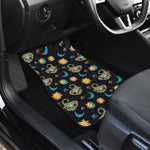 Cute Cartoon Scorpio Pattern Print Front and Back Car Floor Mats