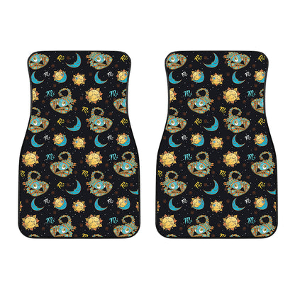 Cute Cartoon Scorpio Pattern Print Front Car Floor Mats