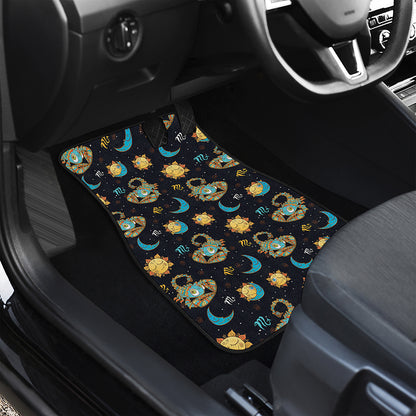 Cute Cartoon Scorpio Pattern Print Front Car Floor Mats