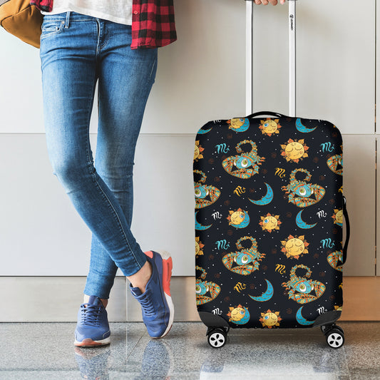 Cute Cartoon Scorpio Pattern Print Luggage Cover