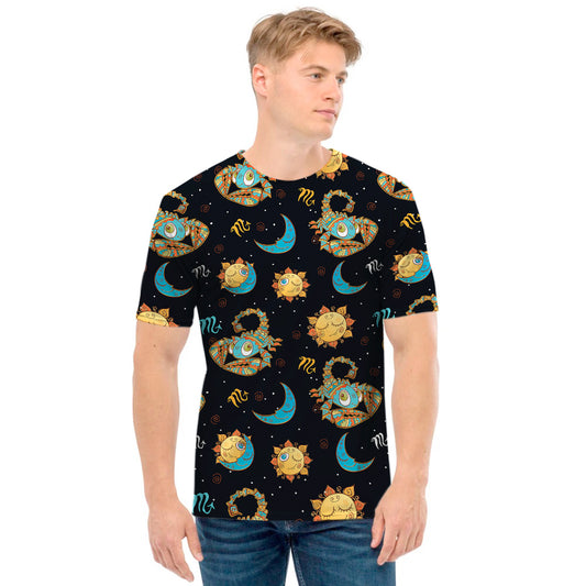 Cute Cartoon Scorpio Pattern Print Men's T-Shirt