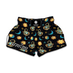 Cute Cartoon Scorpio Pattern Print Muay Thai Boxing Shorts