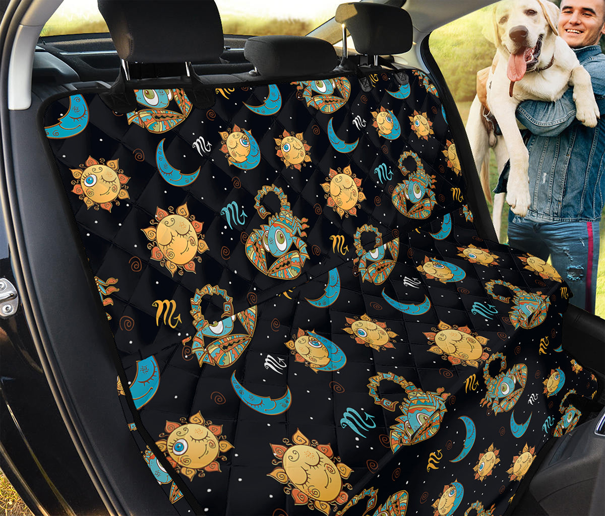 Cute Cartoon Scorpio Pattern Print Pet Car Back Seat Cover
