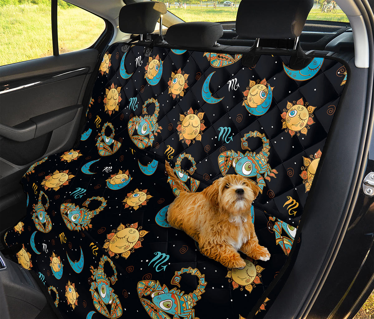 Cute Cartoon Scorpio Pattern Print Pet Car Back Seat Cover