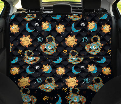 Cute Cartoon Scorpio Pattern Print Pet Car Back Seat Cover