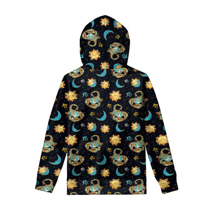 Cute Cartoon Scorpio Pattern Print Pullover Hoodie