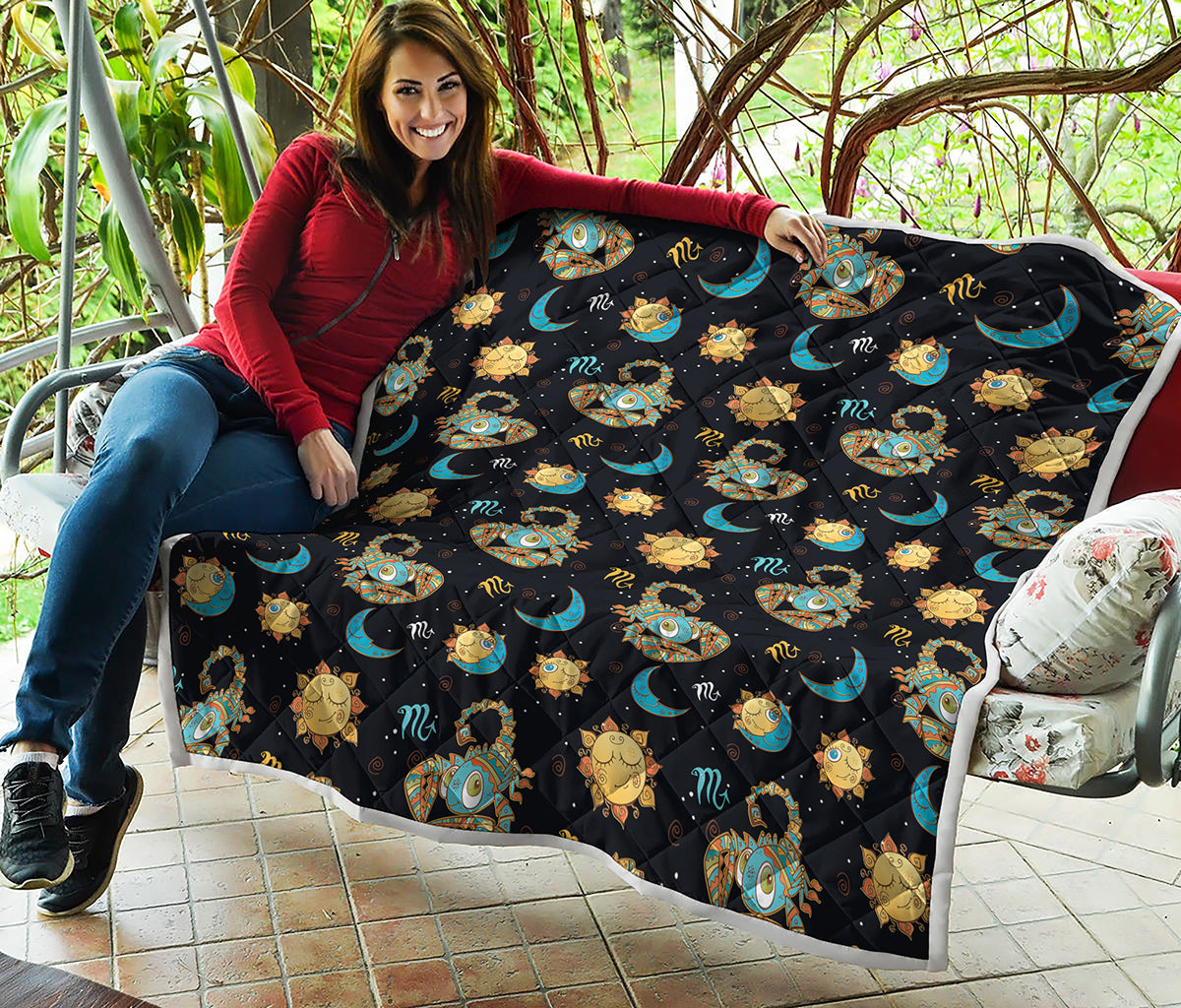 Cute Cartoon Scorpio Pattern Print Quilt