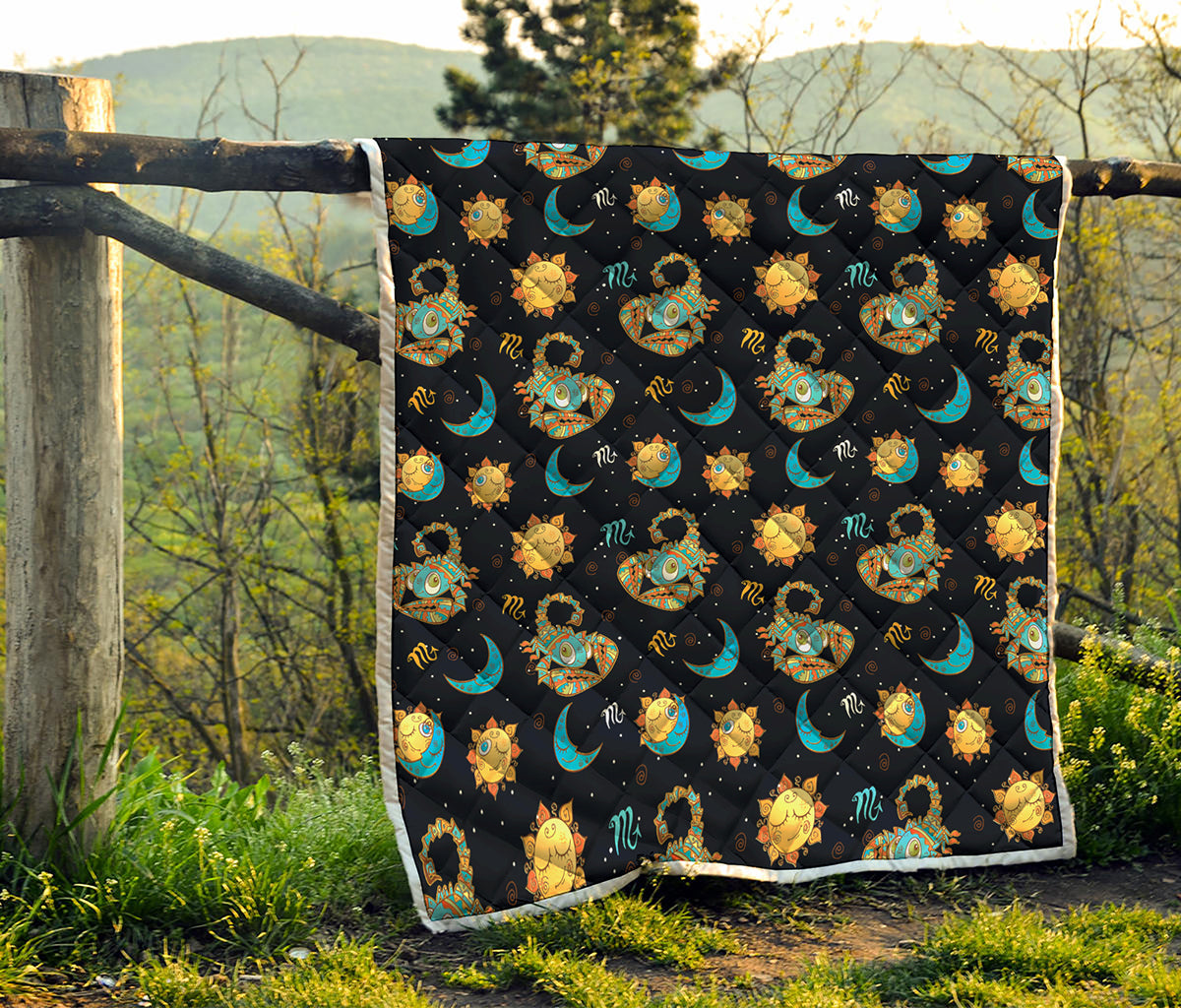 Cute Cartoon Scorpio Pattern Print Quilt