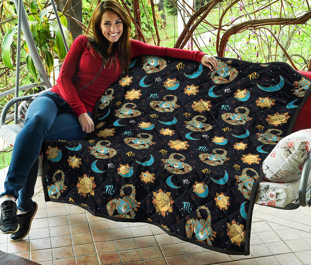 Cute Cartoon Scorpio Pattern Print Quilt