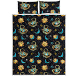 Cute Cartoon Scorpio Pattern Print Quilt Bed Set