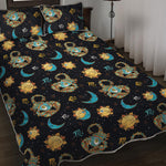 Cute Cartoon Scorpio Pattern Print Quilt Bed Set