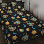 Cute Cartoon Scorpio Pattern Print Quilt Bed Set