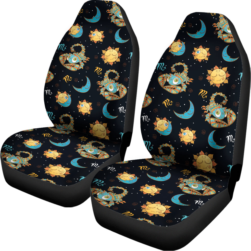 Cute Cartoon Scorpio Pattern Print Universal Fit Car Seat Covers