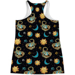 Cute Cartoon Scorpio Pattern Print Women's Racerback Tank Top