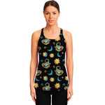 Cute Cartoon Scorpio Pattern Print Women's Racerback Tank Top