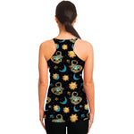 Cute Cartoon Scorpio Pattern Print Women's Racerback Tank Top