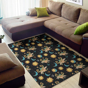 Cute Cartoon Taurus Pattern Print Area Rug