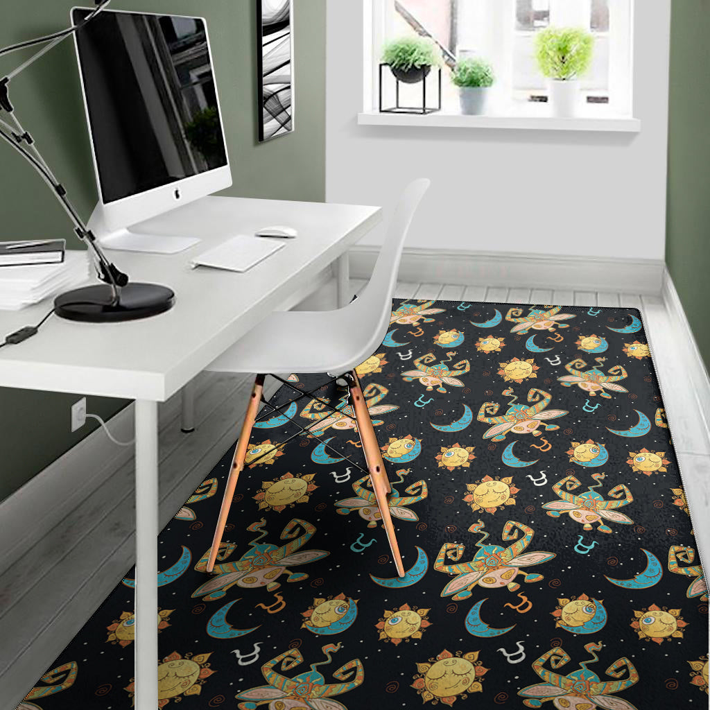 Cute Cartoon Taurus Pattern Print Area Rug