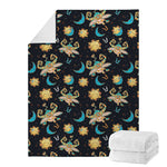 Cute Cartoon Taurus Pattern Print Blanket