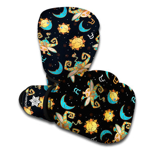 Cute Cartoon Taurus Pattern Print Boxing Gloves