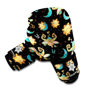 Cute Cartoon Taurus Pattern Print Boxing Gloves