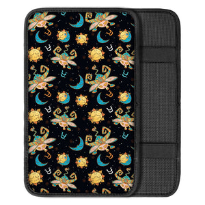 Cute Cartoon Taurus Pattern Print Car Center Console Cover