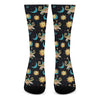 Cute Cartoon Taurus Pattern Print Crew Socks