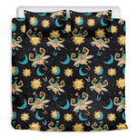 Cute Cartoon Taurus Pattern Print Duvet Cover Bedding Set