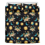 Cute Cartoon Taurus Pattern Print Duvet Cover Bedding Set
