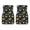 Cute Cartoon Taurus Pattern Print Front Car Floor Mats