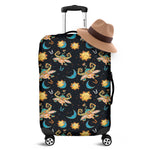 Cute Cartoon Taurus Pattern Print Luggage Cover