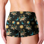 Cute Cartoon Taurus Pattern Print Men's Boxer Briefs