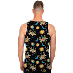 Cute Cartoon Taurus Pattern Print Men's Tank Top