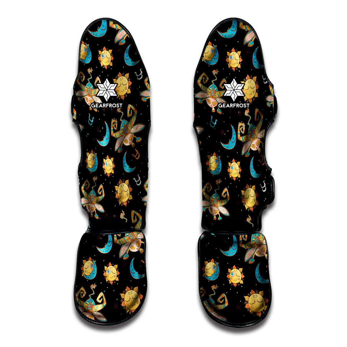 Cute Cartoon Taurus Pattern Print Muay Thai Shin Guard