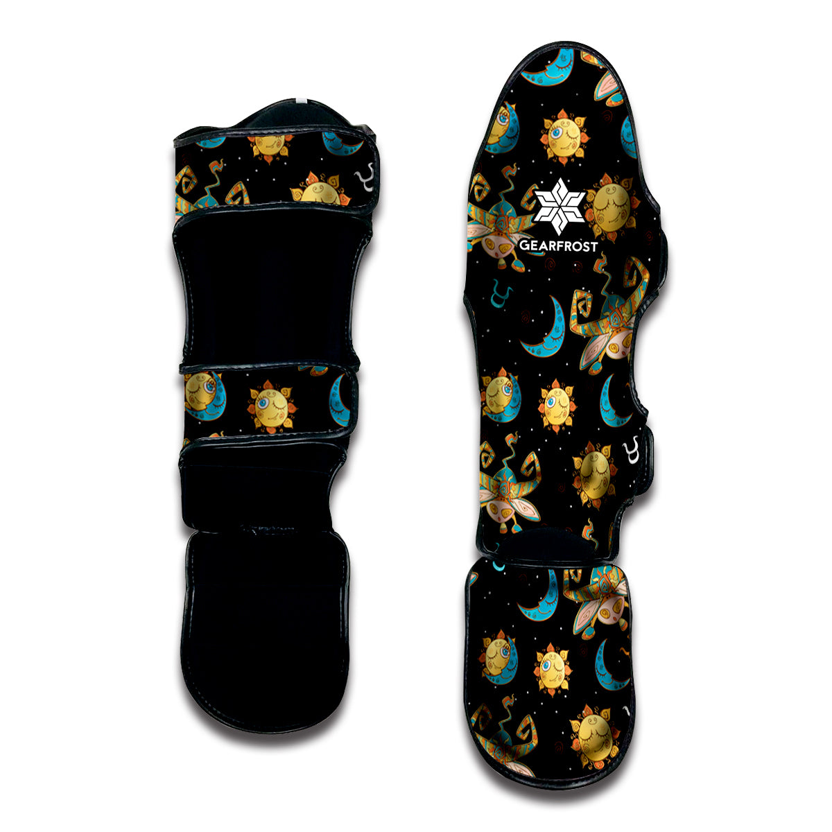 Cute Cartoon Taurus Pattern Print Muay Thai Shin Guard