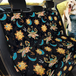 Cute Cartoon Taurus Pattern Print Pet Car Back Seat Cover